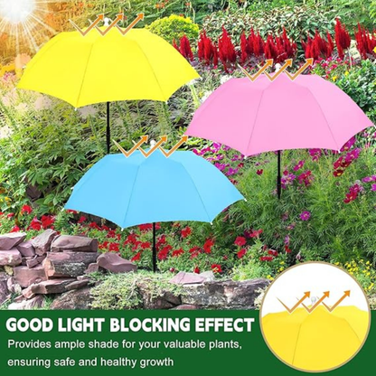 3-Pack Adjustable Plant Shade Umbrellas for Outdoor Sun Protection
