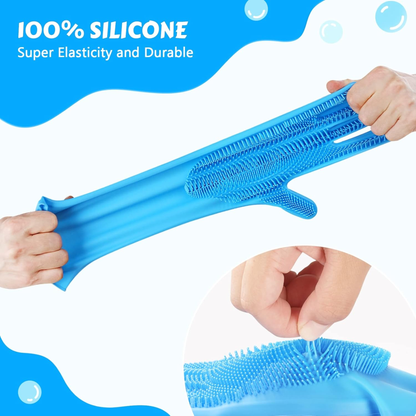 2-Piece Pet Hair Remover & Grooming Glove Set for Dogs and Cats