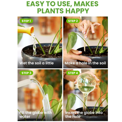 4-Pack Automatic Self-Watering Globes for Indoor & Outdoor Plants