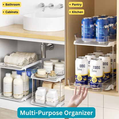 2-Tier Under-Sink Organisers, 2-Pack | Pull-Out Drawers
