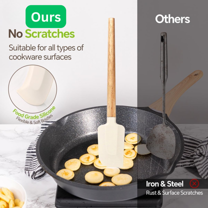 4-Piece Non-Stick Silicone Spatula Set, Heat-Resistant Cooking Utensils