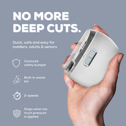 Automatic Electric Nail Clipper with LED Light for Kids & Adults