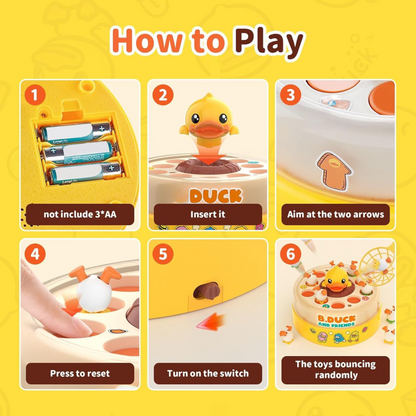 Duck Catching Family Game with 2 Transformable Fidget Spinners