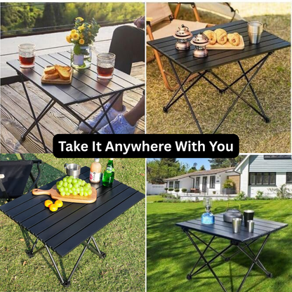 Portable Folding Camping Table with Carry Bag for Braai, Beach & Hiking