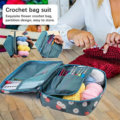 107-Piece Crochet Hook & Knitting Accessories Kit with Storage Case
