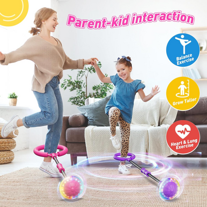 2-Piece Skip Ball & Boomerang Set with LED Ankle Counter