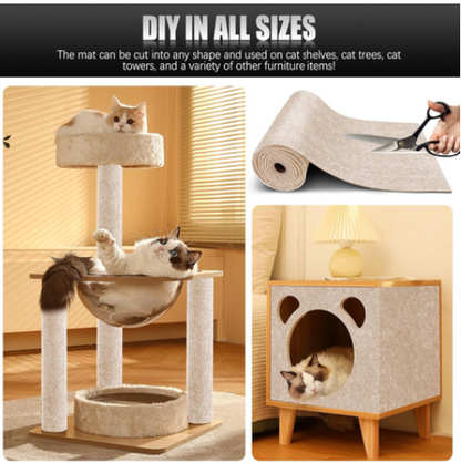 Cat Scratch Protector Mats 2-Pack, 100 x 40 cm | Beige