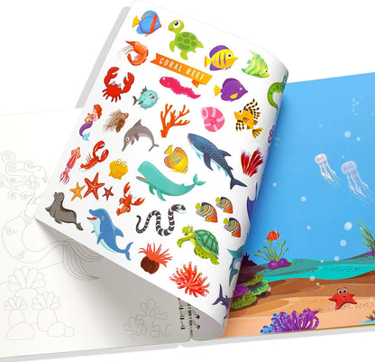 Animal Habitats Sticker & Colouring Book with 600 Stickers