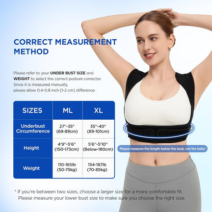 Adjustable Posture Corrector & Back Support – Large