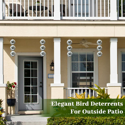 12-Pack Reflective Bird Deterrent Discs for Garden, Patio & Balcony