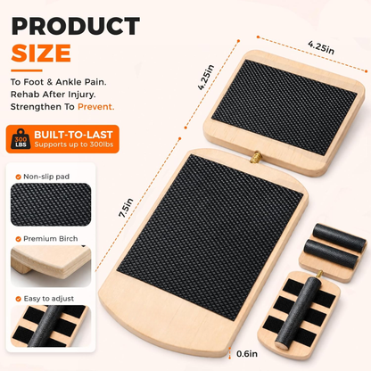 Adjustable Ankle Balance Board for Strength & Stability Exercises