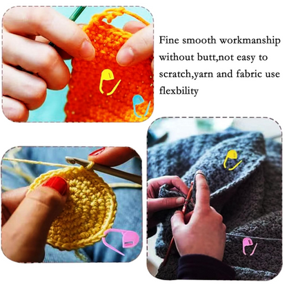 300-Piece Knitting Stitch Marker Set with 6 Yarn Needles