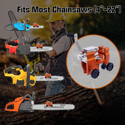 Portable Manual Chainsaw Sharpener with 30° Hand-Crank Grinder Jig
