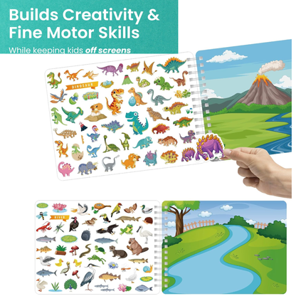 Animal Habitats Sticker & Colouring Book with 600 Stickers