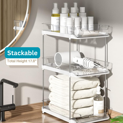 2-Tier Under-Sink Organisers, 2-Pack | Pull-Out Drawers