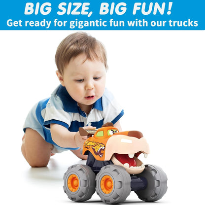 Friction-Powered Monster Truck Toy for Toddlers – Orange
