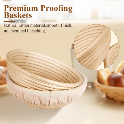 20-Piece Sourdough Starter Kit with 2 Banneton Proofing Baskets