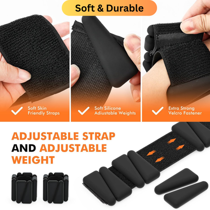 2-Piece Adjustable Wrist & Ankle Weight Set, 500 g Each