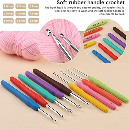 107-Piece Crochet Hook & Knitting Accessories Kit with Storage Case