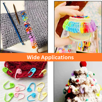 300-Piece Knitting Stitch Marker Set with 6 Yarn Needles