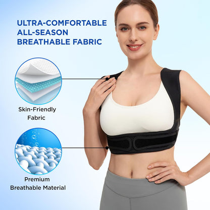 Adjustable Posture Corrector & Back Support – Medium