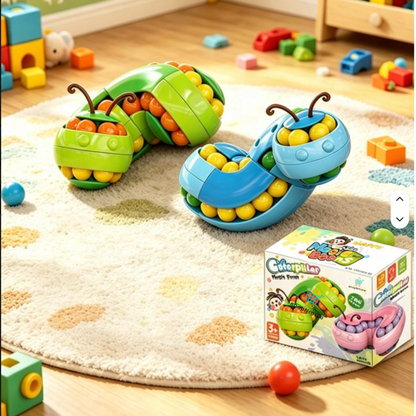 360° Rotating Caterpillar Magic Bean Sensory Fidget Toy for Toddlers
