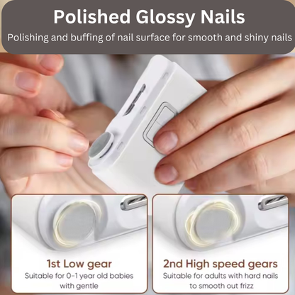 Automatic Electric Nail Clipper with LED Light for Kids & Adults