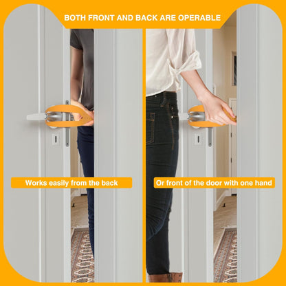 Adjustable Cat Door Latch & Interior Door Strap with Door Stopper