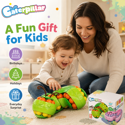 360° Rotating Caterpillar Magic Bean Sensory Fidget Toy for Toddlers