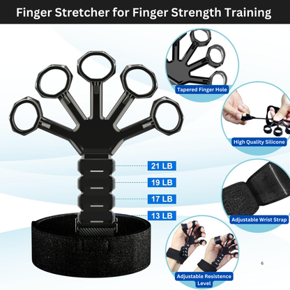 Tangle-Free Counting Skipping Rope & 7-Piece Grip Strength Trainer Kit