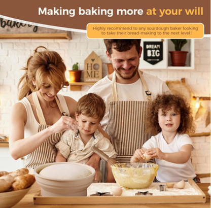 9-Piece Electric Sourdough Proofing Basket Set with Silicone Warmer