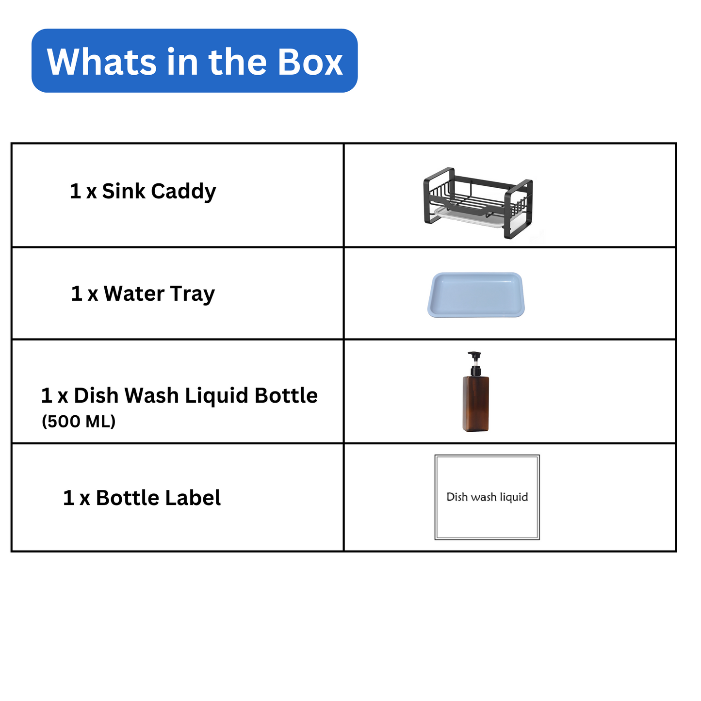 Kitchen Sink Caddy Organizer with water drain Tray- Stainless Steel