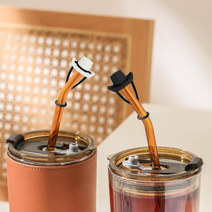 4-Pack Cowboy Hat Silicone Straw Covers for 30/40 oz Tumblers