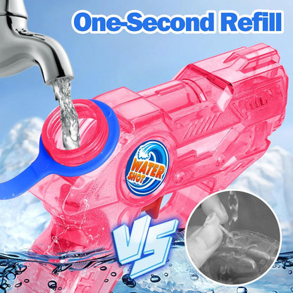 4-Pack Kids Water Guns with 5–7 m Long Range for Outdoor Play