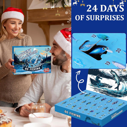 24-Piece Fishing Lure Advent Calendar Gift Set for Anglers
