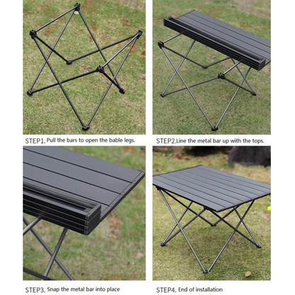 Portable Folding Camping Table with Carry Bag for Braai, Beach & Hiking