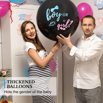 Gender Reveal Party Kit: 2 Balloons & 2 Confetti Cannons – Blue