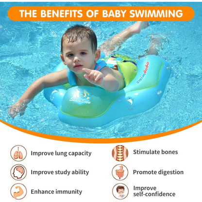 Inflatable Baby Pool Float with Sun Canopy – Green