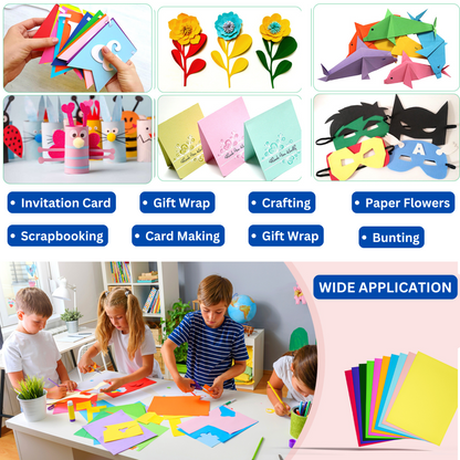 120 Sheets Doubled Sided Colored Cardstock, 21.5cmx 27.8cm, 180gsm, Craft