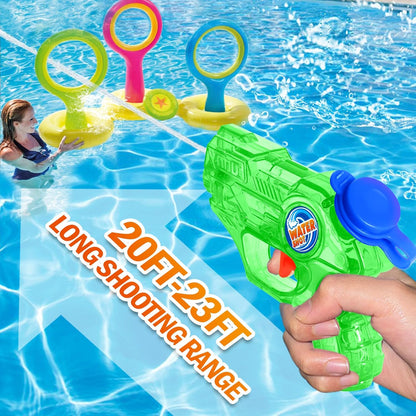 4-Pack Kids Water Guns with 5–7 m Long Range for Outdoor Play