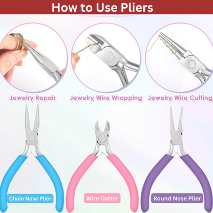 7-Piece Jewellery Making Pliers & Craft Wire Set