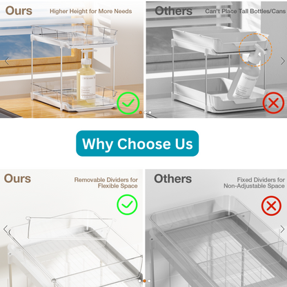 2-Tier Under-Sink Organisers, 2-Pack | Pull-Out Drawers
