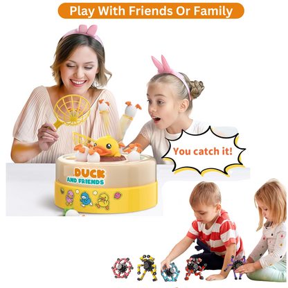 Duck Catching Family Game with 2 Transformable Fidget Spinners