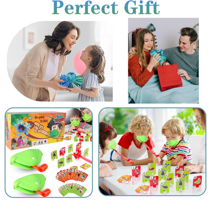 Frog Tongue Catching Game & 3D Gear Sphere Fidget Toy Set