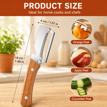 2-Pack Stainless Steel Vegetable Peelers with Bottle Opener
