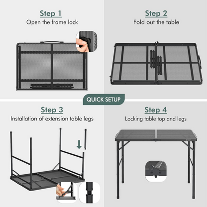 Foldable Portable Camping & Braai Grill Table for Beach and Hiking