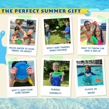 3-Pack Soft Water Frisbees for Kids, Beach & Pool Flying Discs