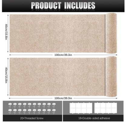 Cat Scratch Protector Mats 2-Pack, 100 x 40 cm | Beige