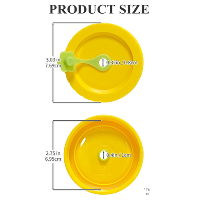 4-Pack Colourful Mason Jar Lids with Straw Holes