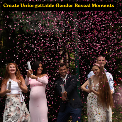 Gender Reveal Party Kit: 2 Balloons & 2 Confetti Cannons – Pink